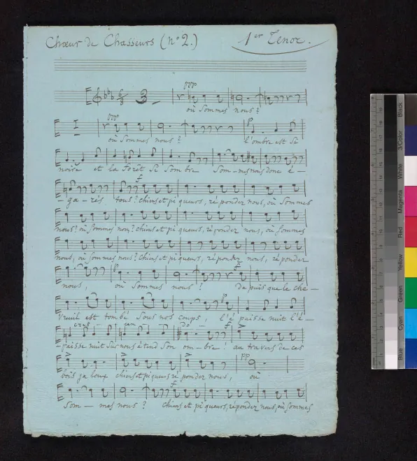 First page of Choeur de chasseurs