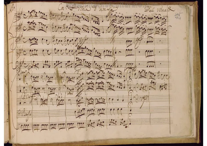 First page of Concerto for Viola d'amore in A major