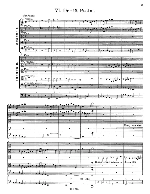 First page of Herr, wer wird wohnen in deiner Hütten