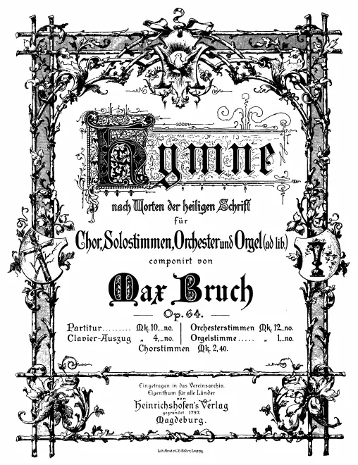 First page of Hymne, Op.64