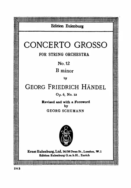 First page of Concerto Grosso in B minor