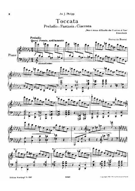 First page of Toccata
