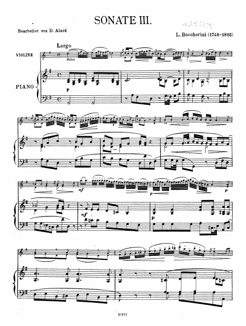 First page of Cello Sonata in G major