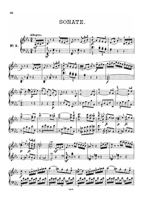 First page of Keyboard Sonata