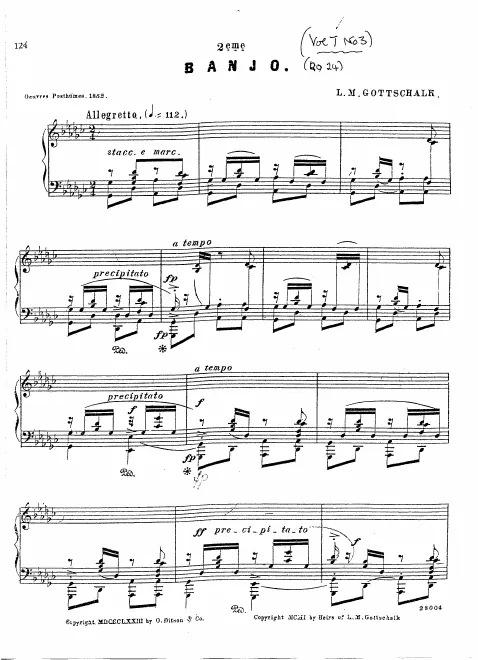 First page of Banjo No.2, Op.82