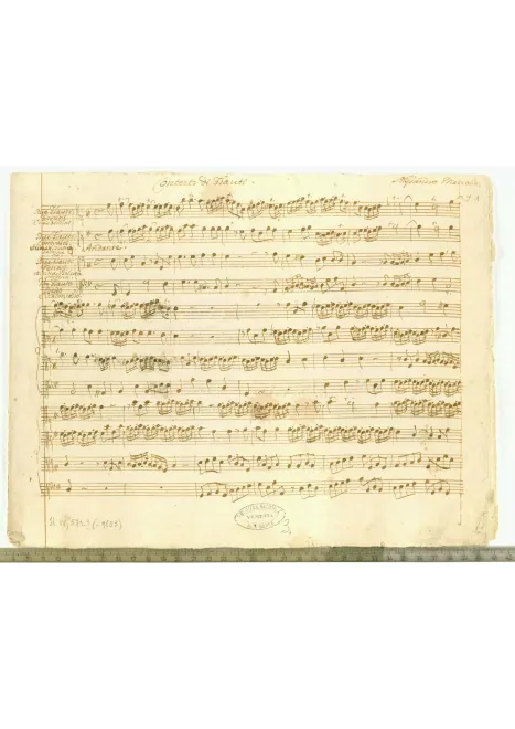 First page of Concerto for 7 Recorders in G major