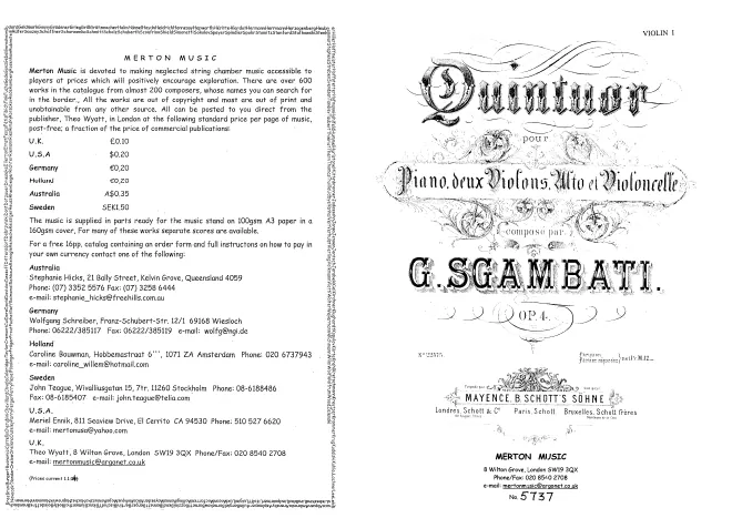 First page of Piano Quintet No.1