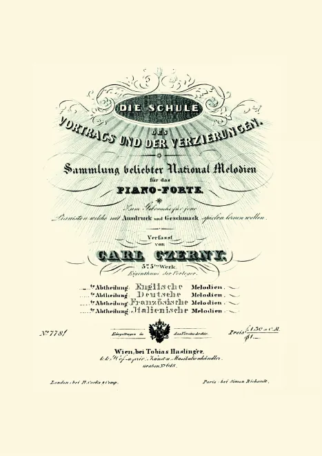 First page of Die Schule des Vortrags und der Verzierungen