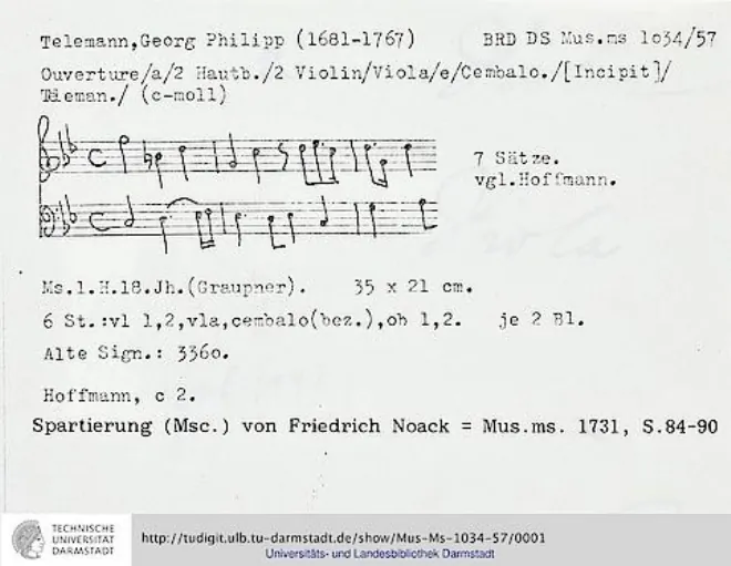 First page of Suite in C minor TWV 55:c2