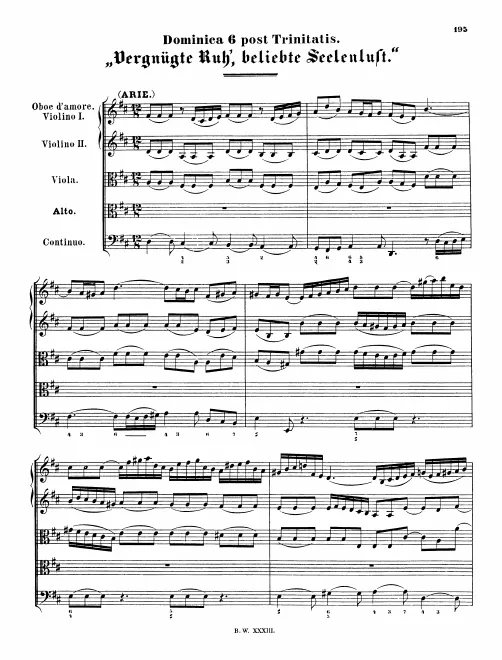 First page of Vergnügte Ruh, beliebte Seelenlust