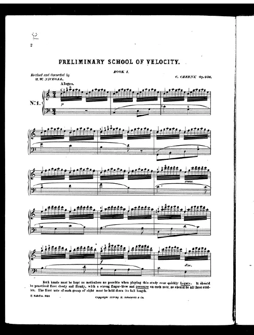 First page of Die Vorschule der Fingerfertigkeit