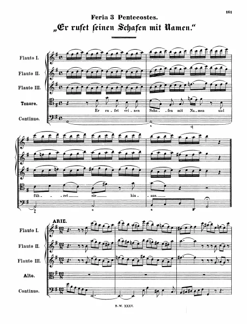 First page of Er rufet seinen Schafen mit Namen