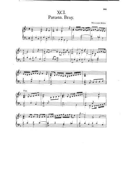 First page of Pavana 'Bray' and Galiard