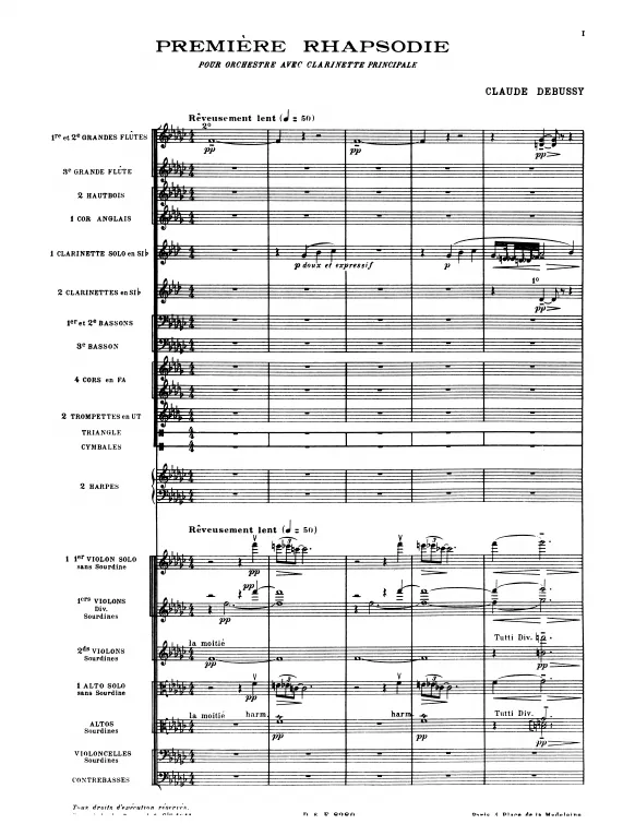 First page of Première rapsodie