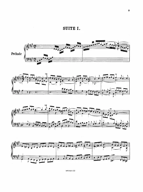 First page of English Suite No.1