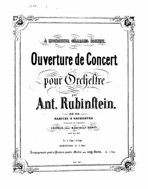 First page of Concert Overture