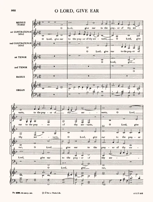 First page of O Lord, Give Ear