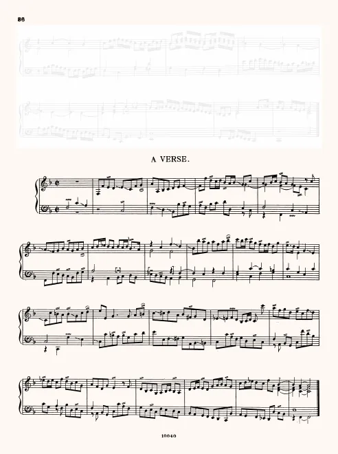 First page of Verset in F major