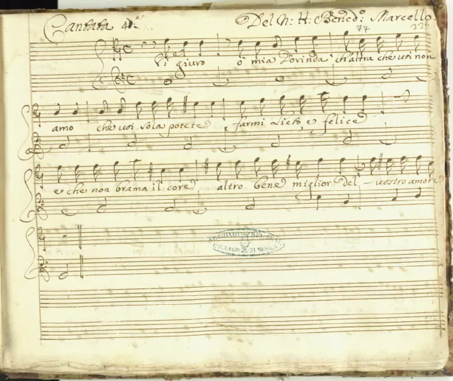 First page of Vi giuro, o mia Dorinda, SF A365