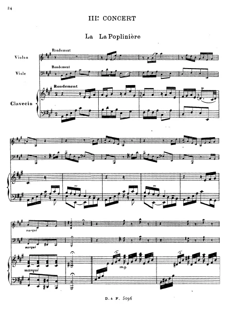 First page of Third Concert in A major
