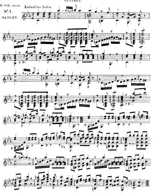 First page of Huit Petites Pièces pour Guitare Seule