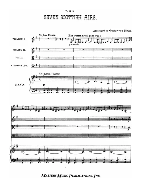 First page of Seven Scottish Airs