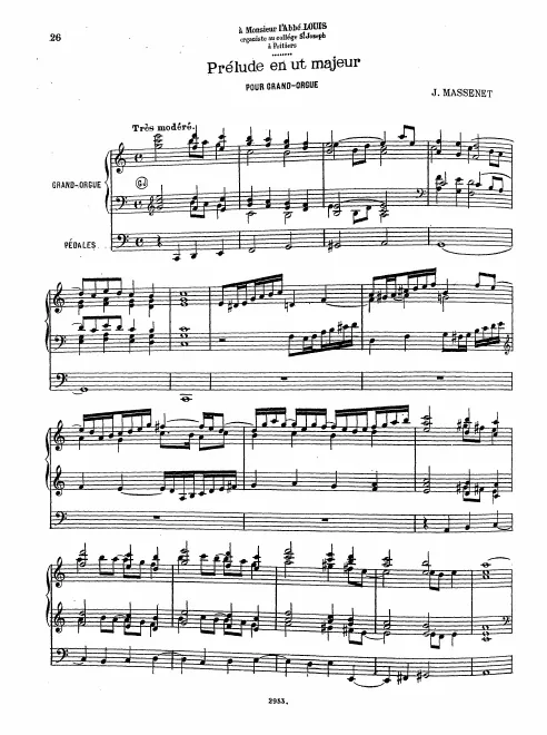 First page of Prélude en ut majeur
