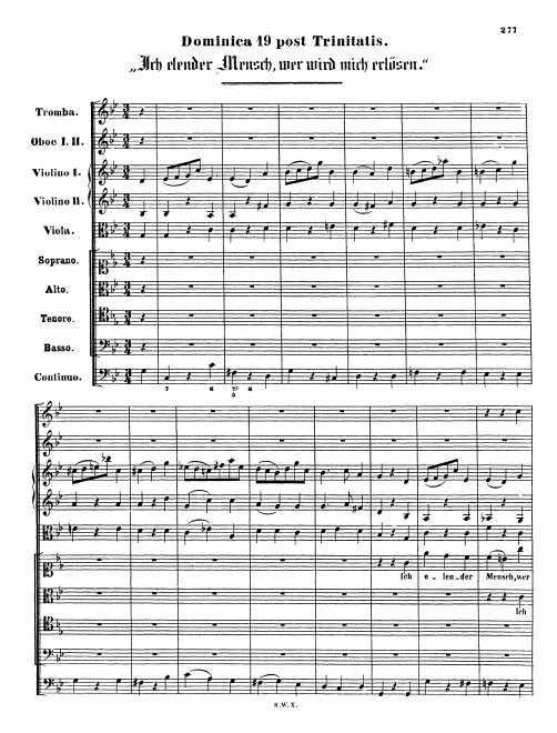 First page of Ich elender Mensch, wer wird mich erlösen