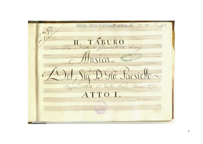First page of Il tamburo