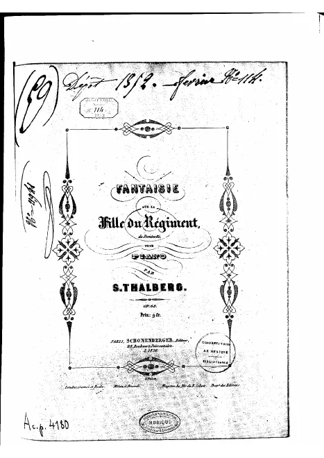 First page of Fantasia on Donizetti's 'La Fille du Régiment'