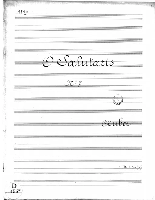 First page of O salutaris No.7