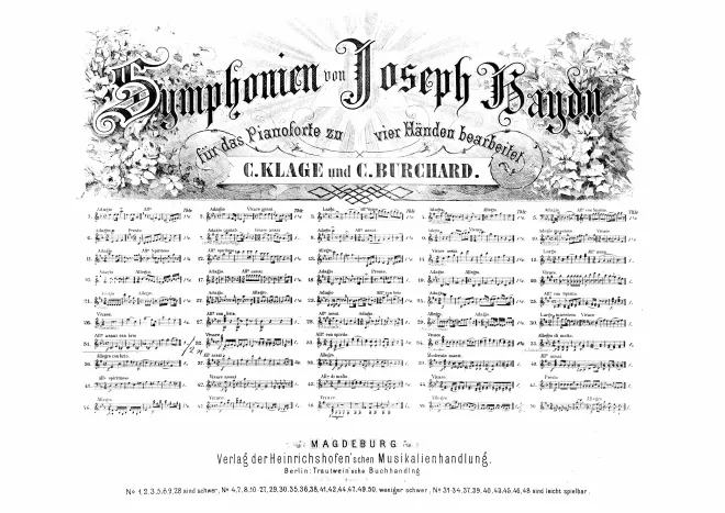 First page of Symphony No.52 in C minor