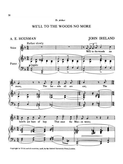 First page of We'll to the Woods No More