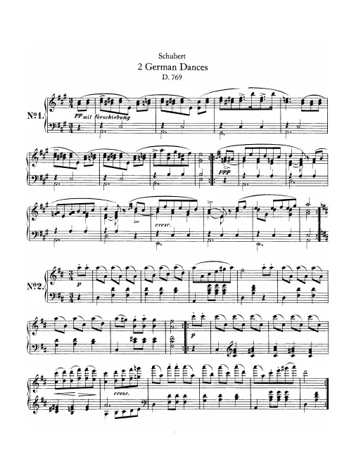 First page of 2 German Dances
