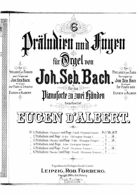 First page of 6 Präludien und Fugen
