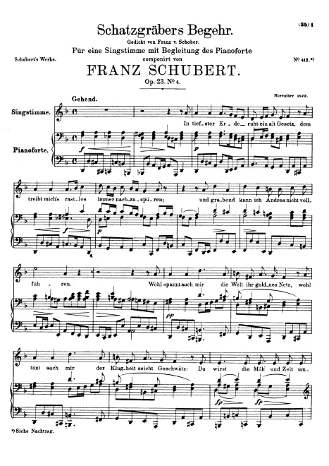 First page of Schatzgräbers Begehr