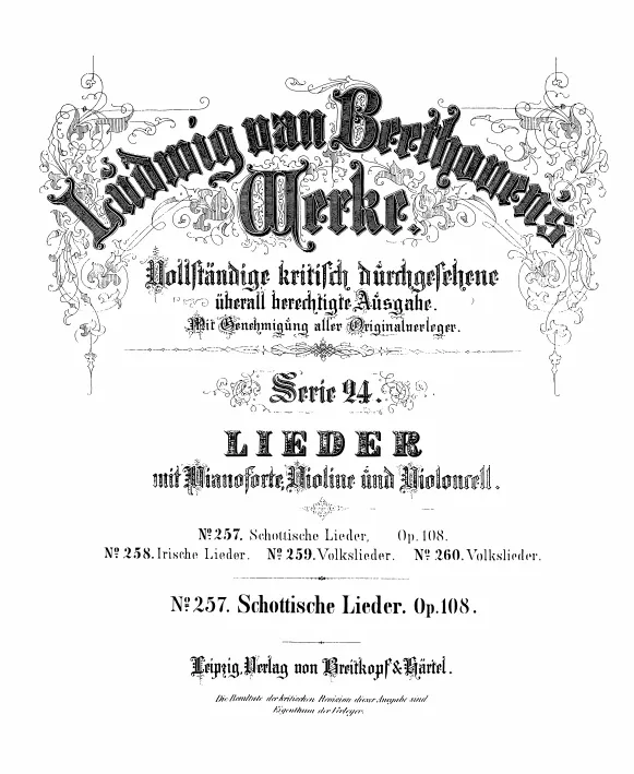 First page of Twenty-Five Scottish Songs