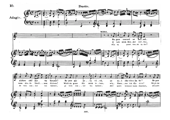 First page of Saper vorrei se m'ami, Hob.XXVa:2