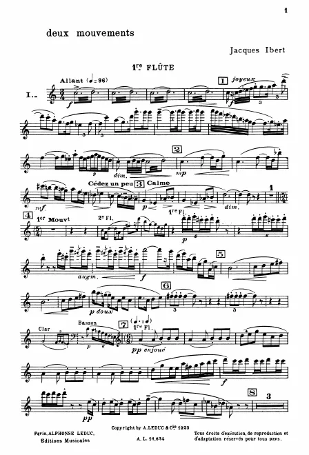 First page of Deux mouvements