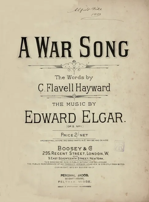 First page of A War Song