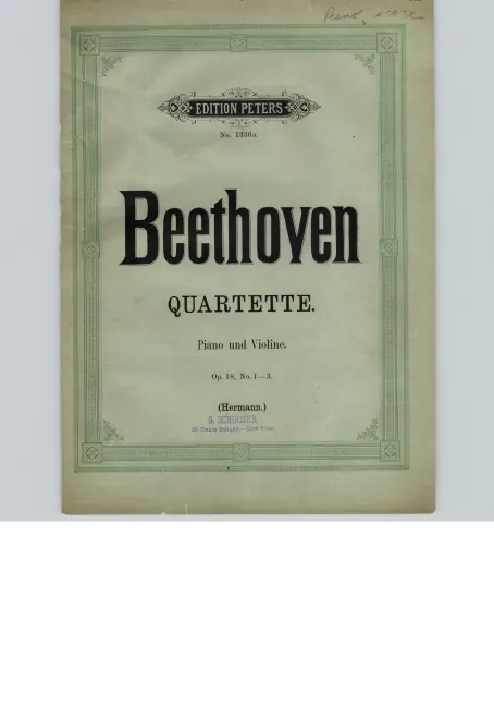 First page of 6 String Quartets
