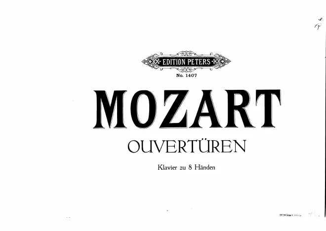 First page of Ouvertüren für 2 Pianoforte zu 8 Händen
