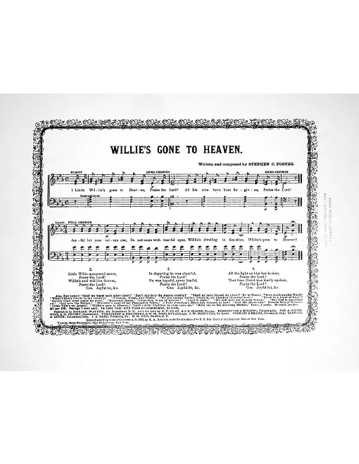 First page of Willie's Gone to Heaven