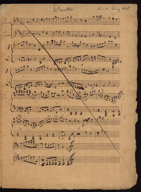First page of Duet in D major