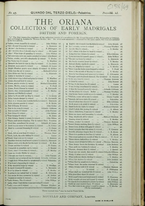 First page of Quando dal terzo cielos spiro