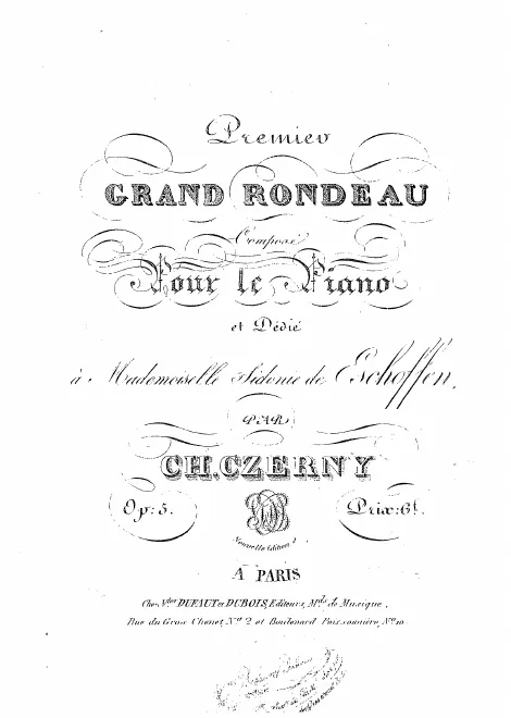 First page of Grand rondeau No.1