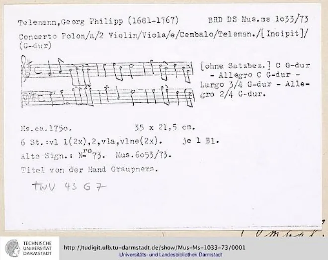 First page of Concerto polonois