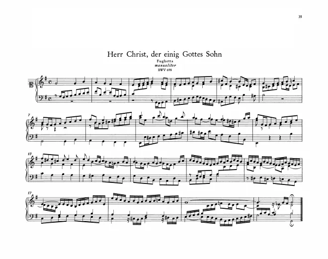Herr Christ, der ein’ge Gottes Sohn, BWV 698