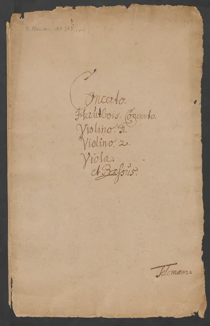 First page of Oboe Concerto