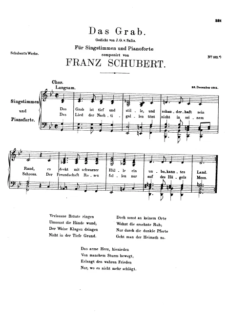 First page of Das Grab